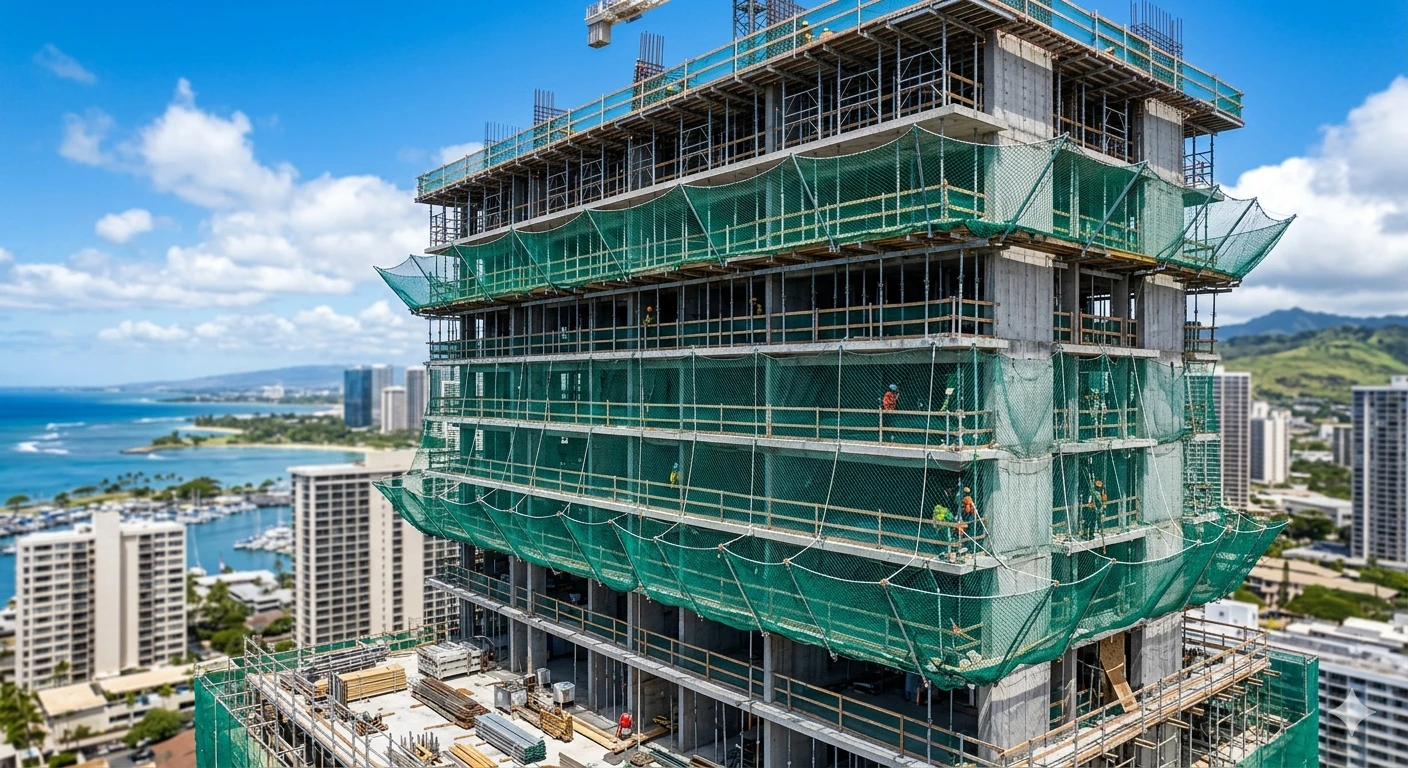Building Covering Safety Nets installation by SVM Safety Nets