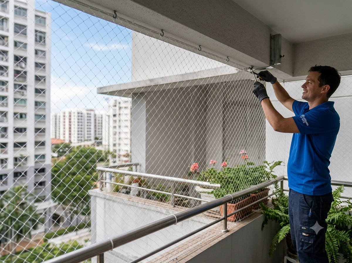 Anti Bird Nets installation in 