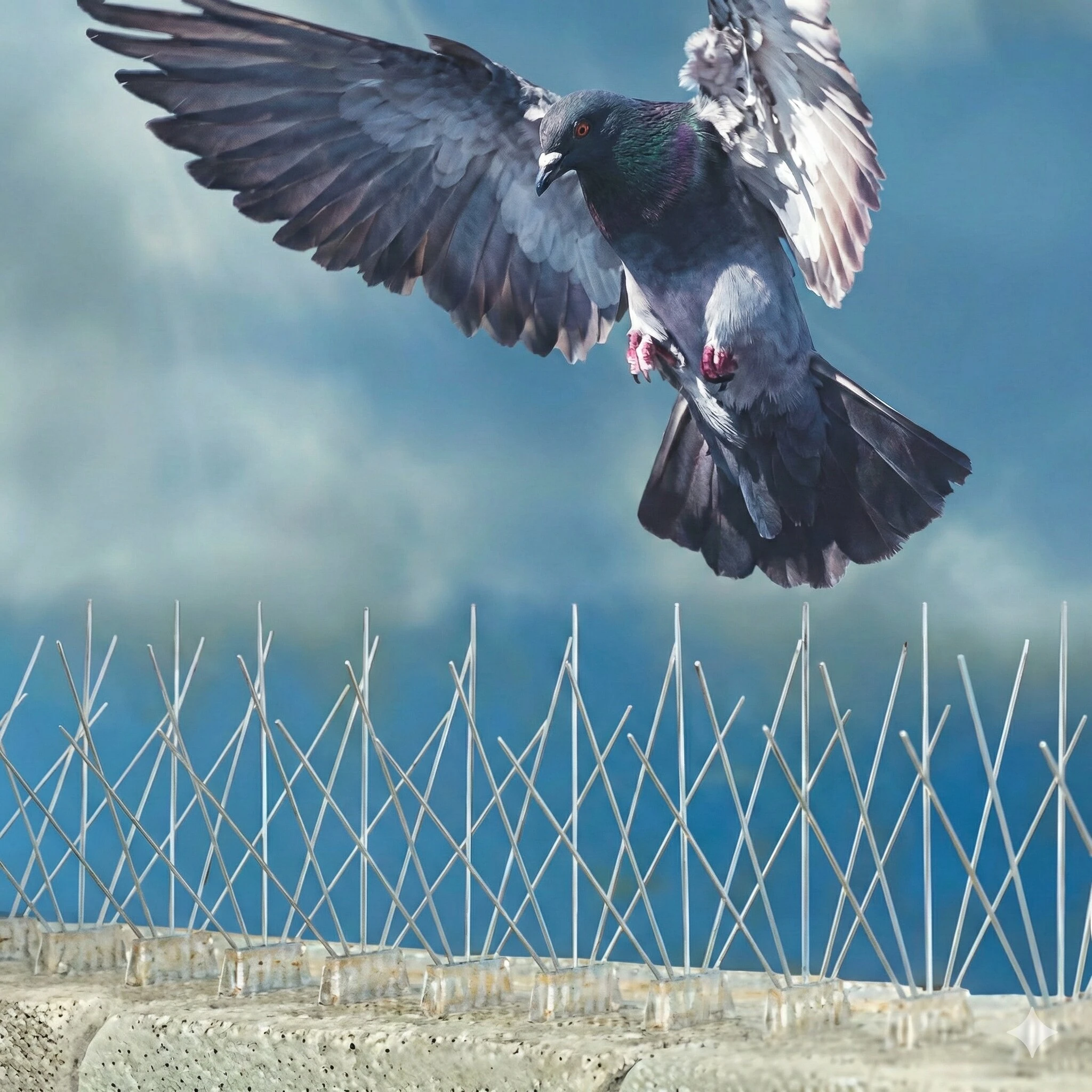 Bird Control Spikes installation in 